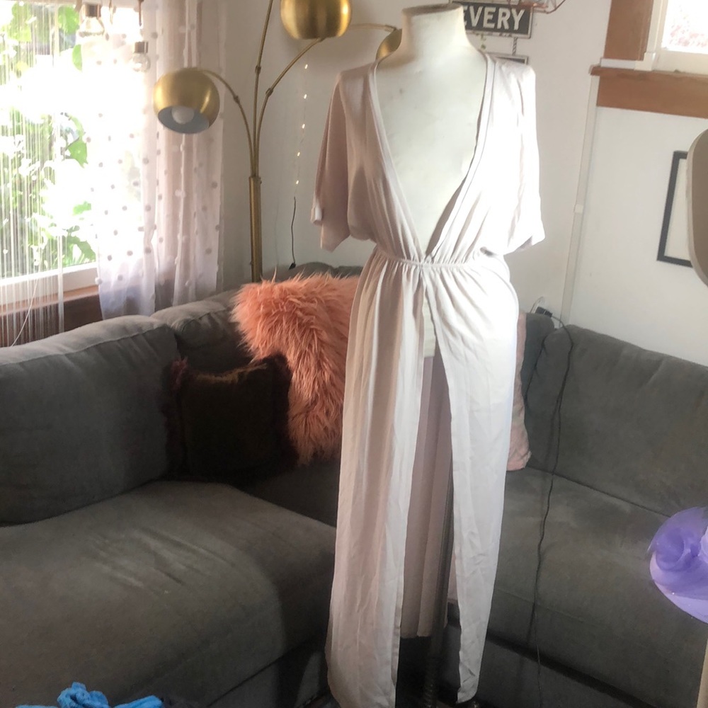 Open long Dress or  T-shirt V-neck